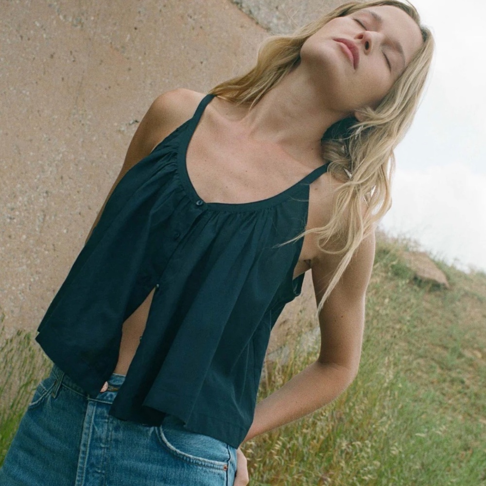 Doen Nalina Navy Top XS  $105 Brand New with tags